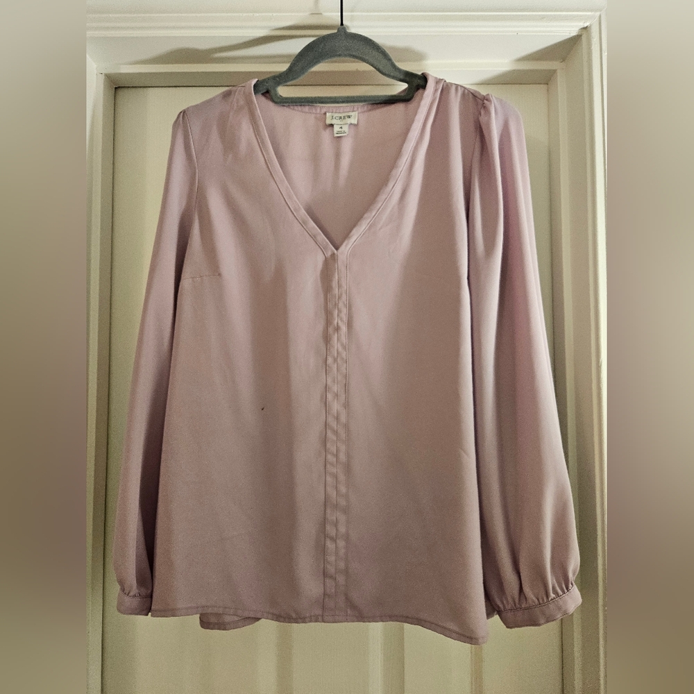 J. Crew Pink Long Sleeve Buttoned Blouse